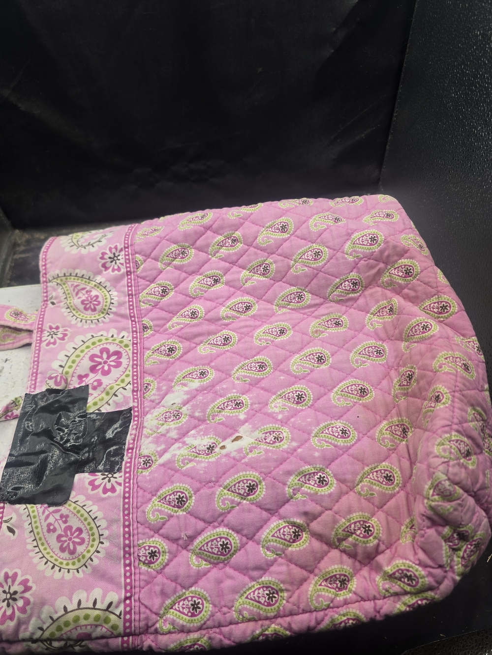 Vera Bradley Pink Paisley Quilted Cosmetic Bag